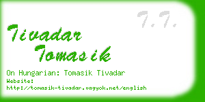 tivadar tomasik business card